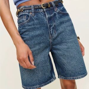 NWT Reformation Blue Jean Shorts